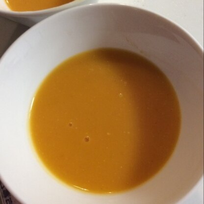 甘くて濃厚なスープが出来ました。朝晩涼しくなってきたので、温かいまま頂きました^ ^美味しかったです。